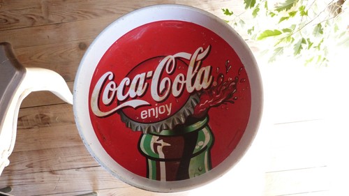 Plateau rond publicitaire - , coca