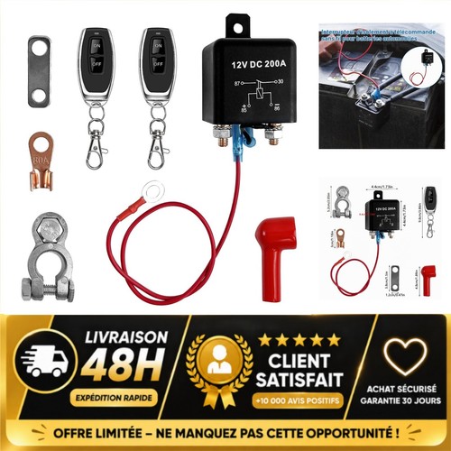 Coupe circuit batterie 12v - coupe,