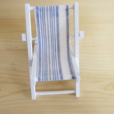 Lot de 2 mini chaises de plage miniatures, chaises longues pliantes, décoration