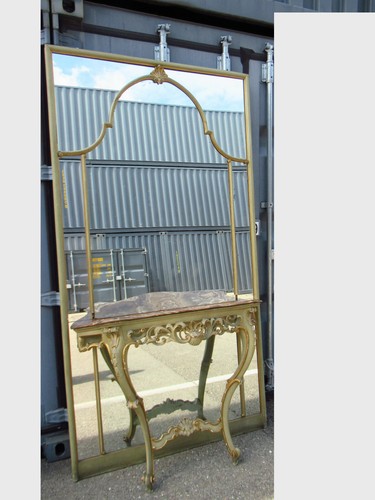 Grand miroir avec - miroir, console