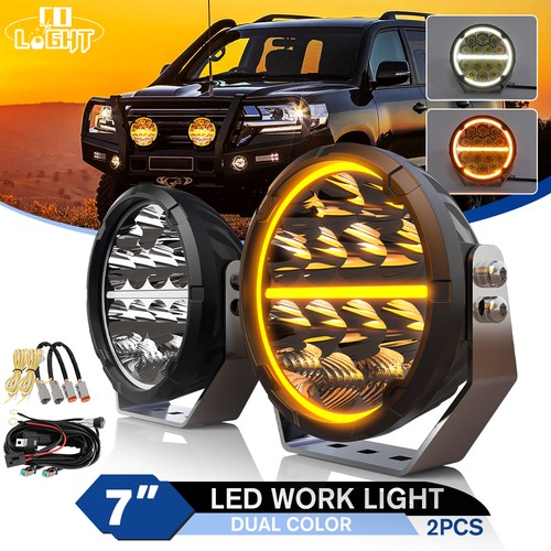 Phare travail led rond - led, 7"
