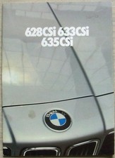 BMW 628 CSi, 633 CSi & 635 CSi Car Sales Brochure 1980 #011060220