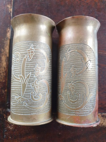 Douilles obus trench art ww1 - douilles,