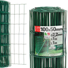 Clôture métallique clôture de jardin verte H1m L1m maille 100x50mm Ø2,2mm