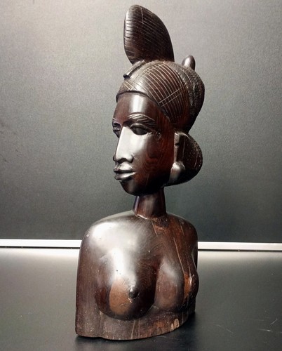 Statuette femme ébène - statuette, en