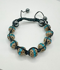 Shamballa Disco Ball Pave Rhinestone Macrame Friendship Bracelet Unisex