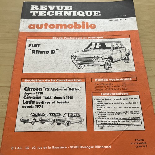 Revue technique fiat - revue,