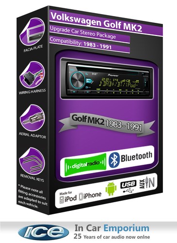Golf mk2 radio dab lecteur - radio, dab,
