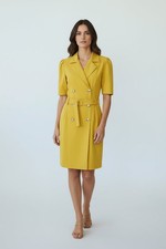 Robe Blazer Femme Jaune