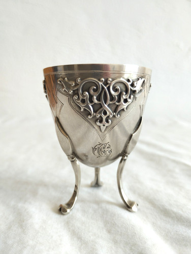 Coquetier tripode argent - coquetier,