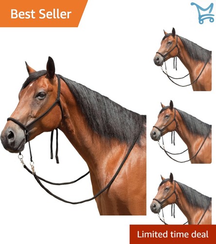 Nylon bitless bridle reins - bitless,