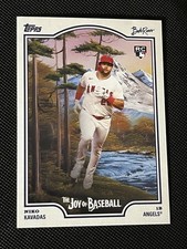 2025 Topps x Bob Ross: The Joy of Baseball NIKO KAVADAS Rookie RC #97 Angels