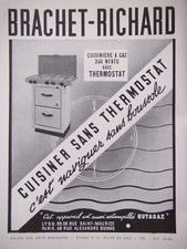 1950 PRESS ADVERTISEMENT BRACHET-RICHARD GAS COOKER 246 NFATG -ADVERTISING