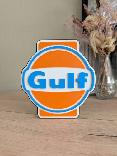 Logo gulf enseigne garage - gulf,