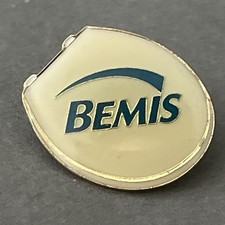 Vtg Bemis Toilet Seat Lapel Pin -Company Advertising Enamel & Gold Tone Metal