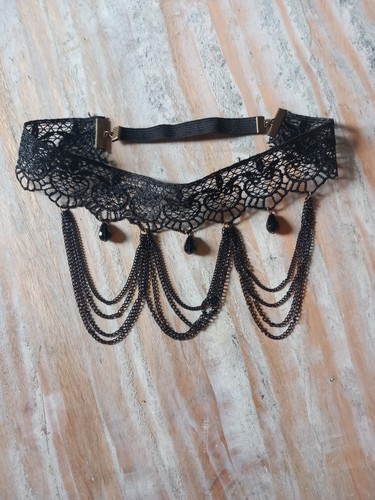 Jarretière noire dentelle - jarretière,
