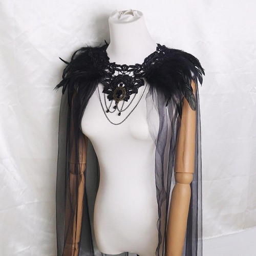 Cape noire halloween avec - d'halloween,