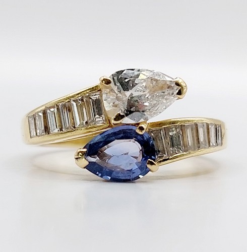 Bague vintage toi moi or - bague,