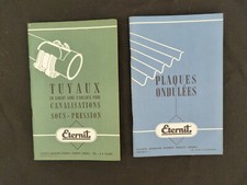2 Catalogues ETERNIT tuyaux plaques usine de Prouvy-Thiant (Nord, 59)