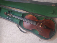 Nice old 4/4 Violin Ladislav Prokop violon, flamed 1916, with crack!