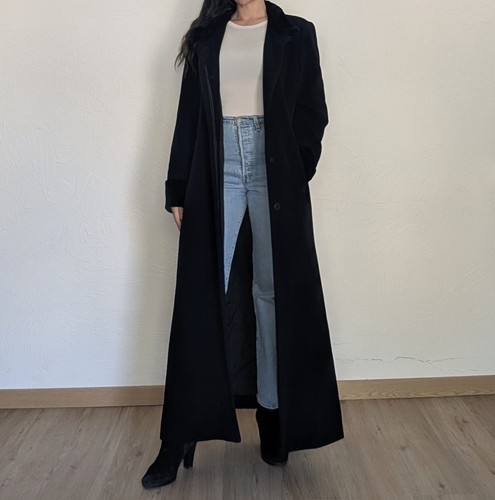 Manteau maxi long noir erich - manteau,