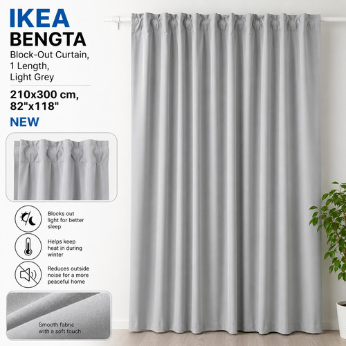 Rideau bloquant ikea bengta 1 - bloquant,