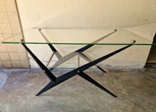 Angelo Ostuni Double Top Glass Coffee Table Design 1950 50 Italy