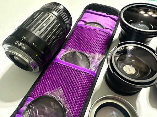 Canon lens plus extras.