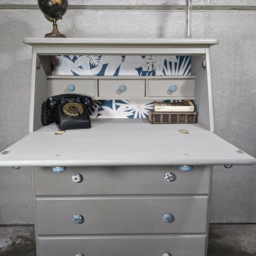 Secrétaire bureau bois massif - bois,