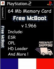 Free MCboot 64 Mb FMCB v.1.966 PS2 Playstation 2 Memory card Mc Boot