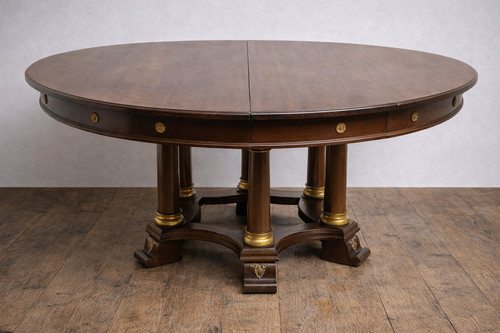 Grande table ronde - , allonges