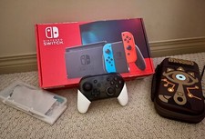 Nintendo Switch 32GB (Red Box) {Neon Red/Neon Blue} - w/ Pro Controller and Case