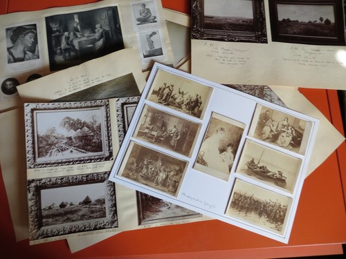Lot old photos paintings - lot,