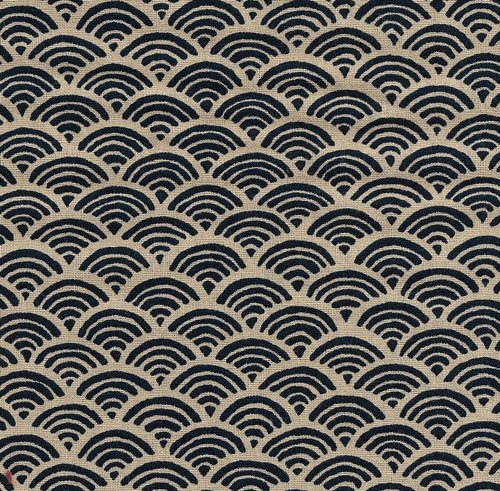 Tissu japonais vagues - japonais, 45x54