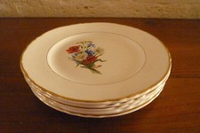 Jolies assiettes Moulin des Loups Orchies décor bouquet champêtre,french vintage