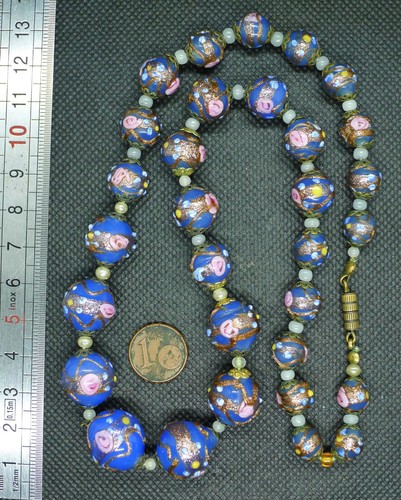 Collier perles murano ancien - collier,