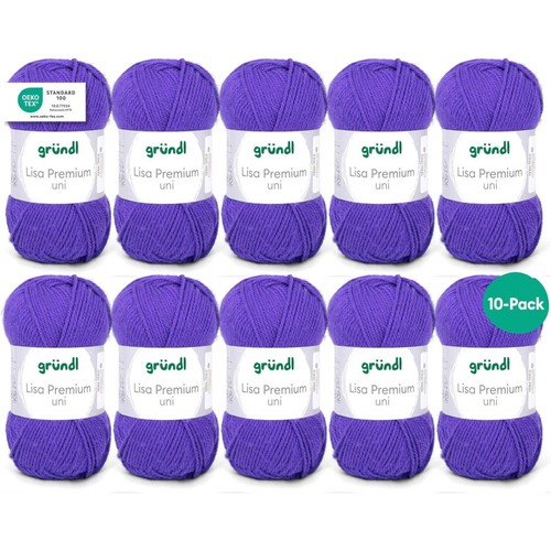 Pelotes laine violet - 10, de