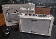 Roland Mobile-BA Battery Powered Portable Stereo Speaker?All Original w/Adapt?