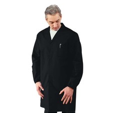 Blouse Travail Homme Noir En Mélange de Coton Manches Longues - Isacco -