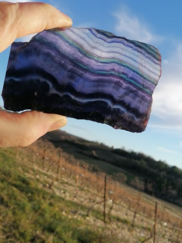 Fluorite arc ciel tranche - -,