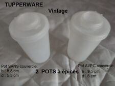 TUPPERWARE  Lot de 2 Pots blancs  à épices  vintage