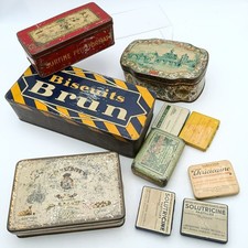 Lot de 10 anciennes boites en