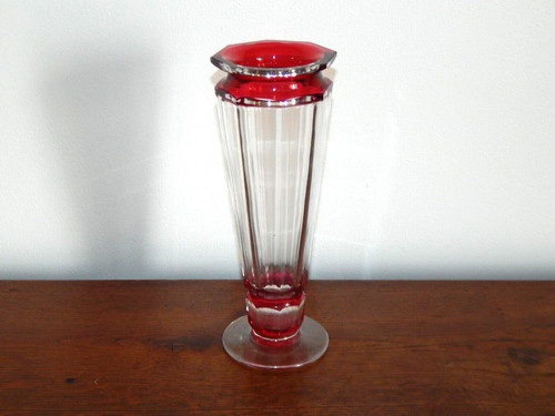 Superbe ancien vase cristal - vase, en