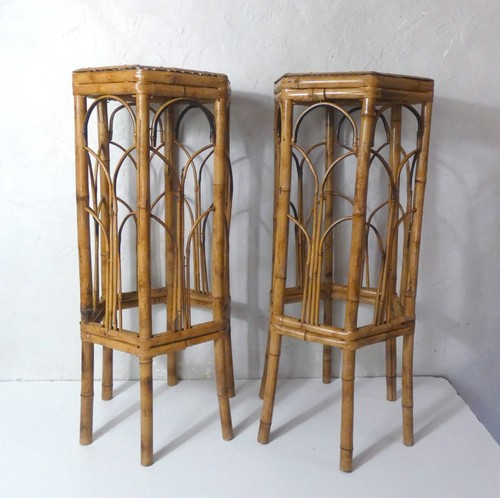 Sellettes rotin vintage - sellettes,