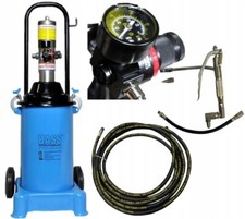 Pompe à graisse pneumatique mobile 12L 300-400 bar pour atelier, graisseur profe