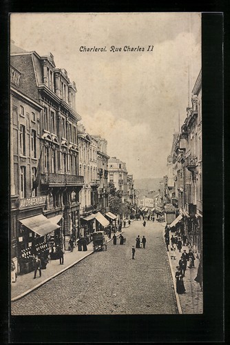 Cpa charleroi rue charles - charles,