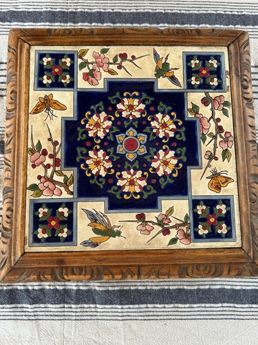 Ancien dessous plat émaux - de,