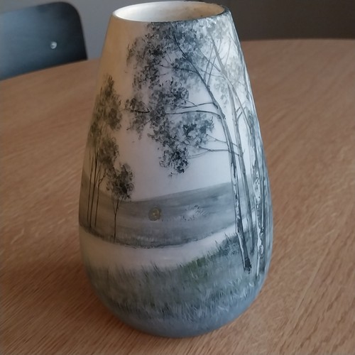 Ancien vase delphin massier - delphin,