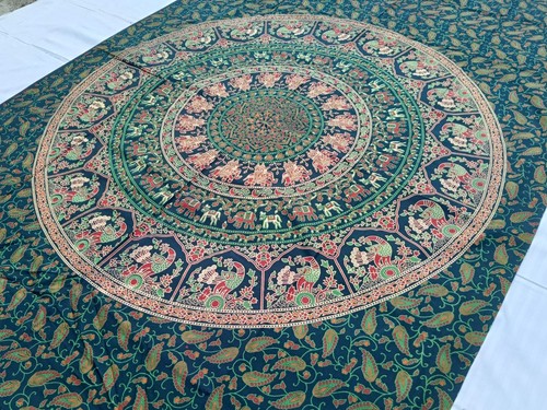 Elephants couvre lit indien - elephants,