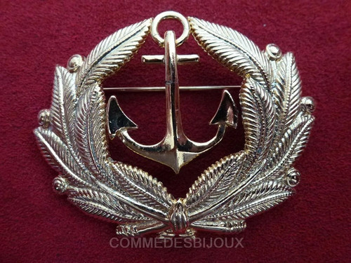 Broche vintage palmes couronne - broche,
